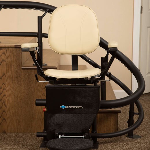 Harmar helix curved stairchair hawle precision havle stairlift