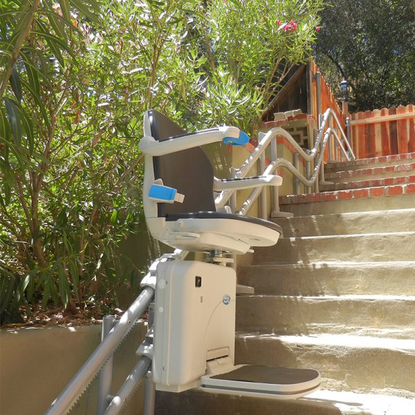 City Outdoor curved stairway staircase
