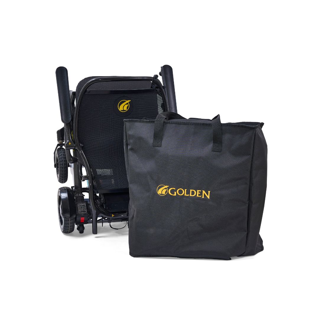 Cricket folding wheelchair with travel bag