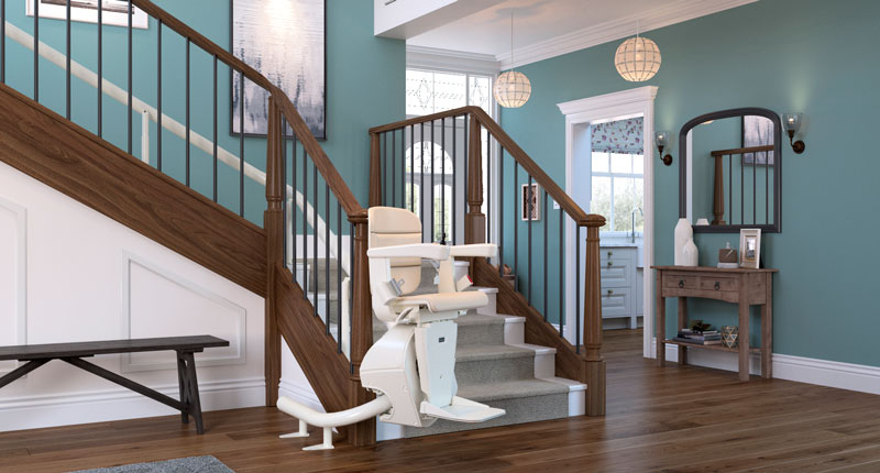 City Handycare custom curve liftchair staircase