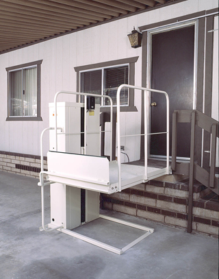 Mac's PL-50 / PL-72 vertical home lift for mobile homes