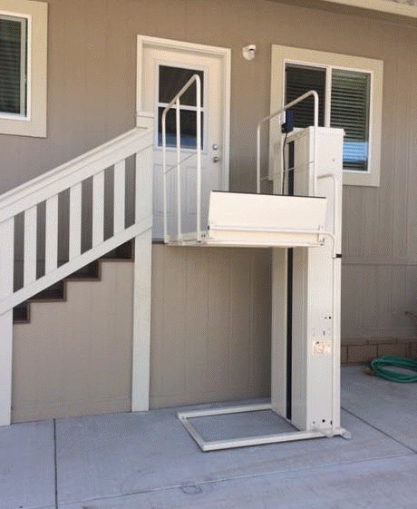los angeles wheelchair lift porch vertical platform vpl3100 pl50 macslift