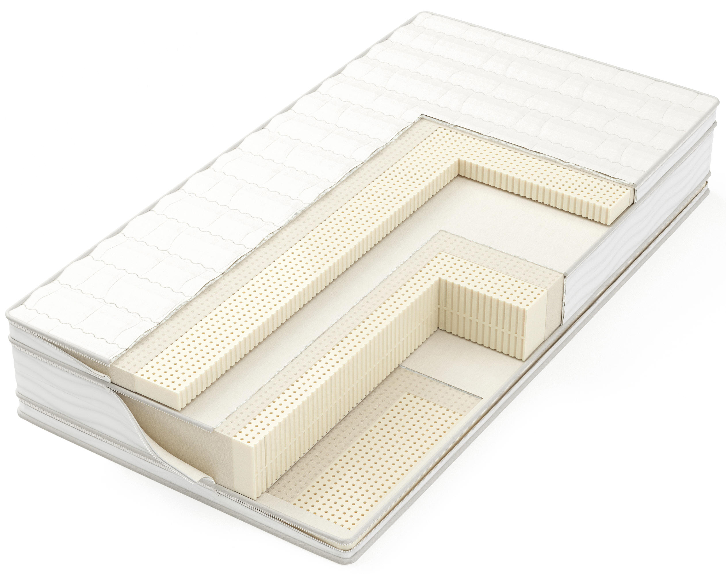 The Ultimate 12-inch Latexpedic latex mattress on display