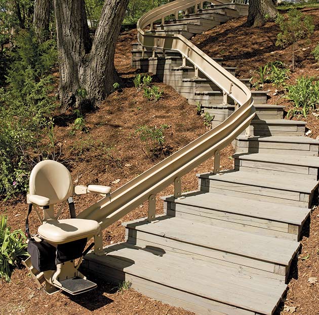 bruno cre2110 san francisco curved stair glide chairlift 2000 handicare freecurve helix 
