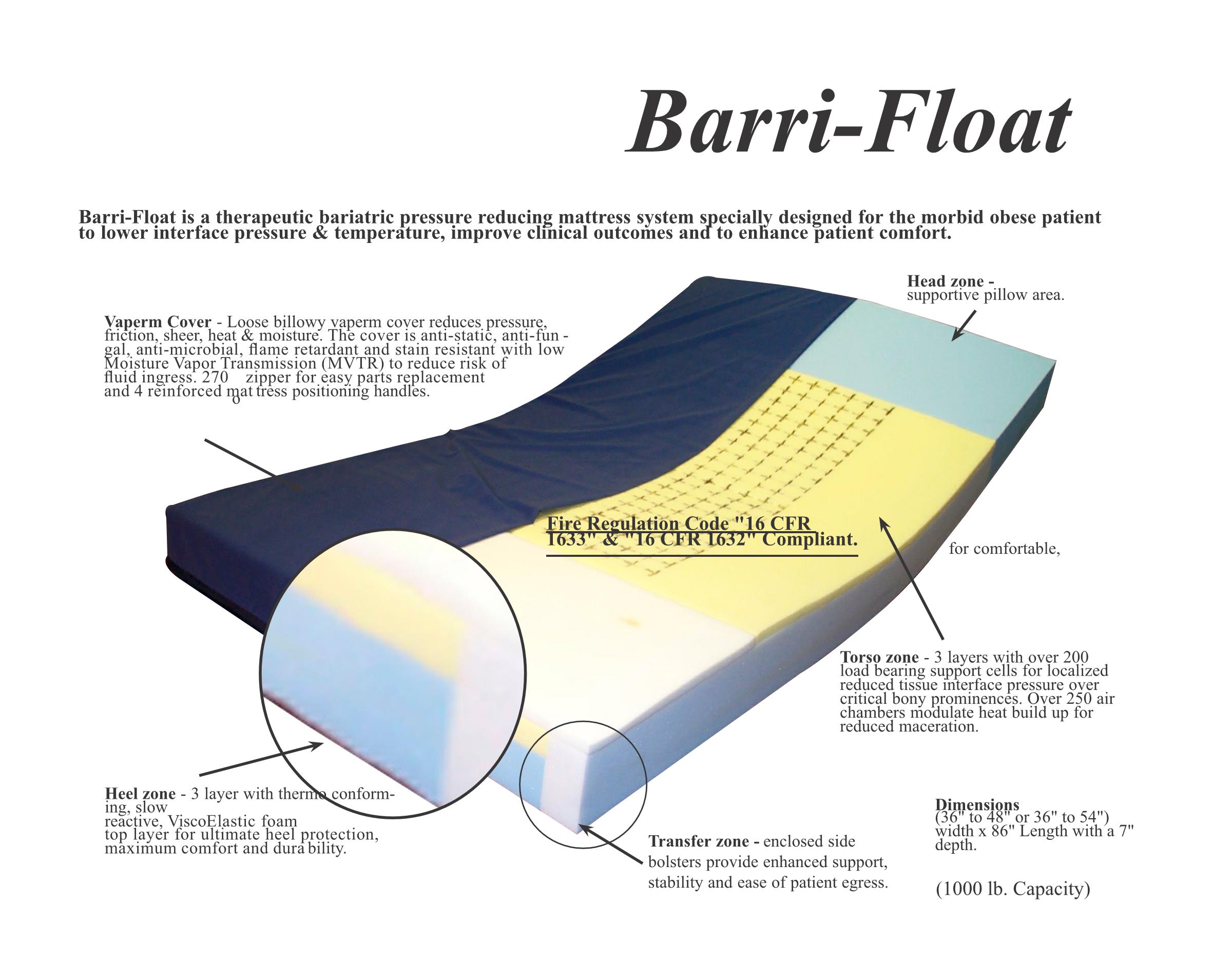 barrifloat triflex burke bariatric mattress