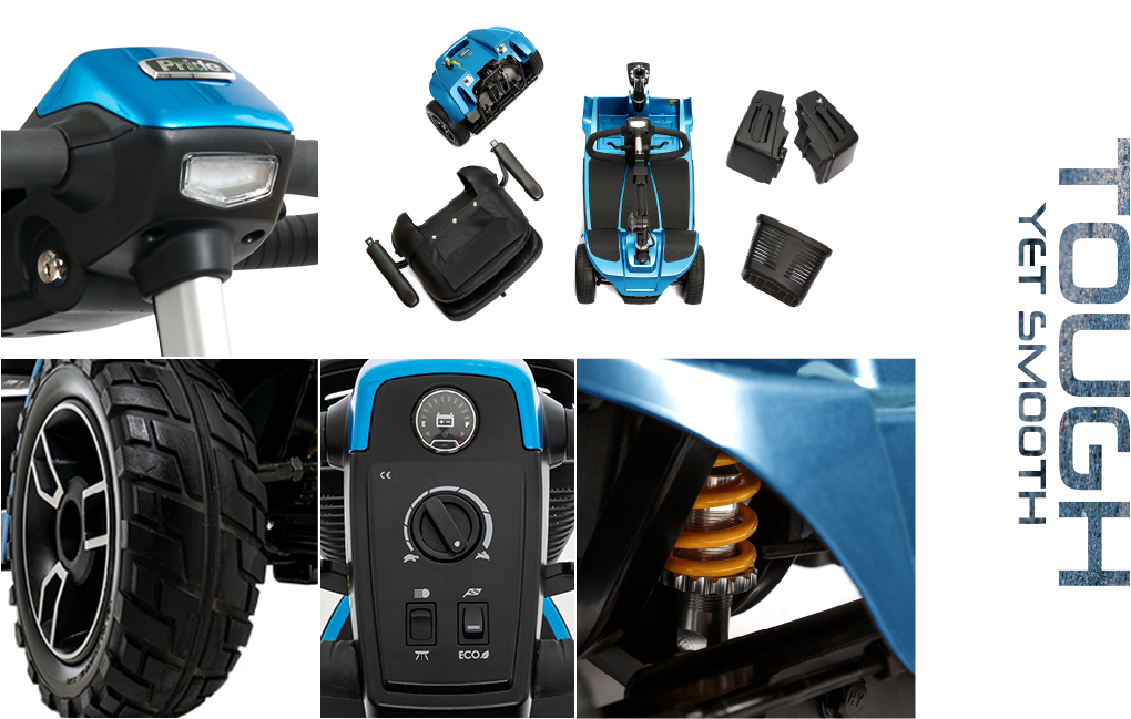 Pride Revo 2.0 3-Wheel scooter features
