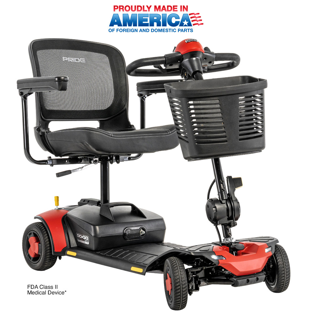 Pride Go Go Elite Traveller Gen 3 Platinum electric mobility scooter at The Jazzy Store by Electropedic, Phoenix