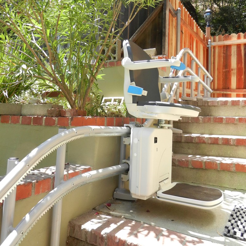 san Francisco handicare 2000 otudoor stairlift are outside exterior staircase stairlifts