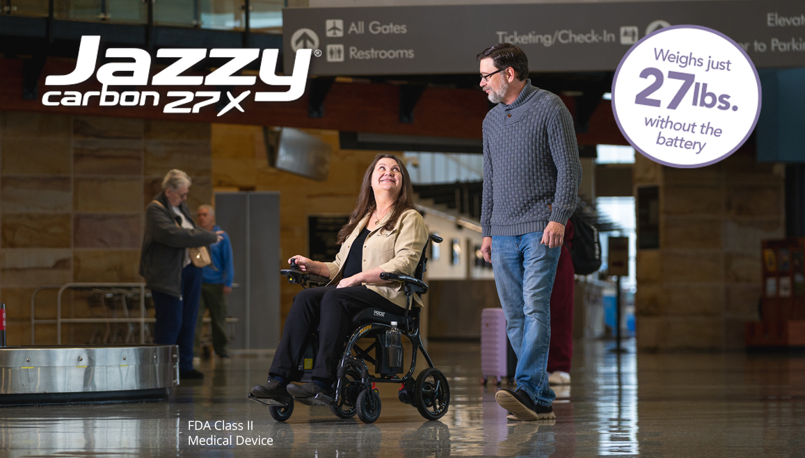 Pride Mobility Jazzy Carbon 27X Folding lightweight Powerchair