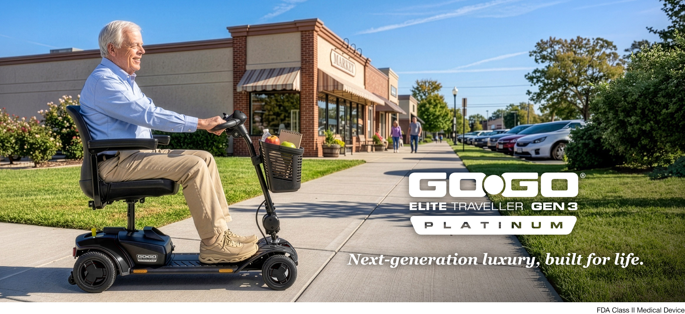 Pride Go Go Elite Traveller Gen 3 Platinum scooter features