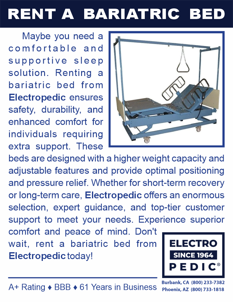 Los Angeles rent heavy duty adjustable bed bariatric mattress for obesity