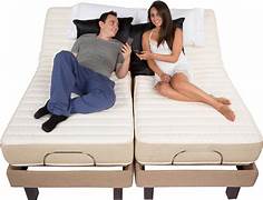 split queensize electric power adjustable bed